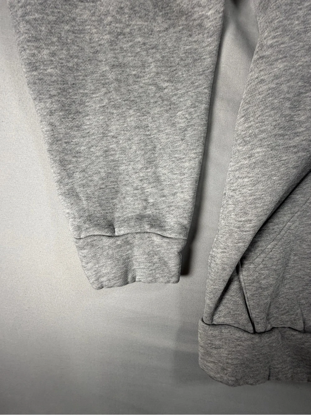 Adidas Mens Grey Fleece Pullover Hoodie Sweatshirt Hooded Pocket Size L